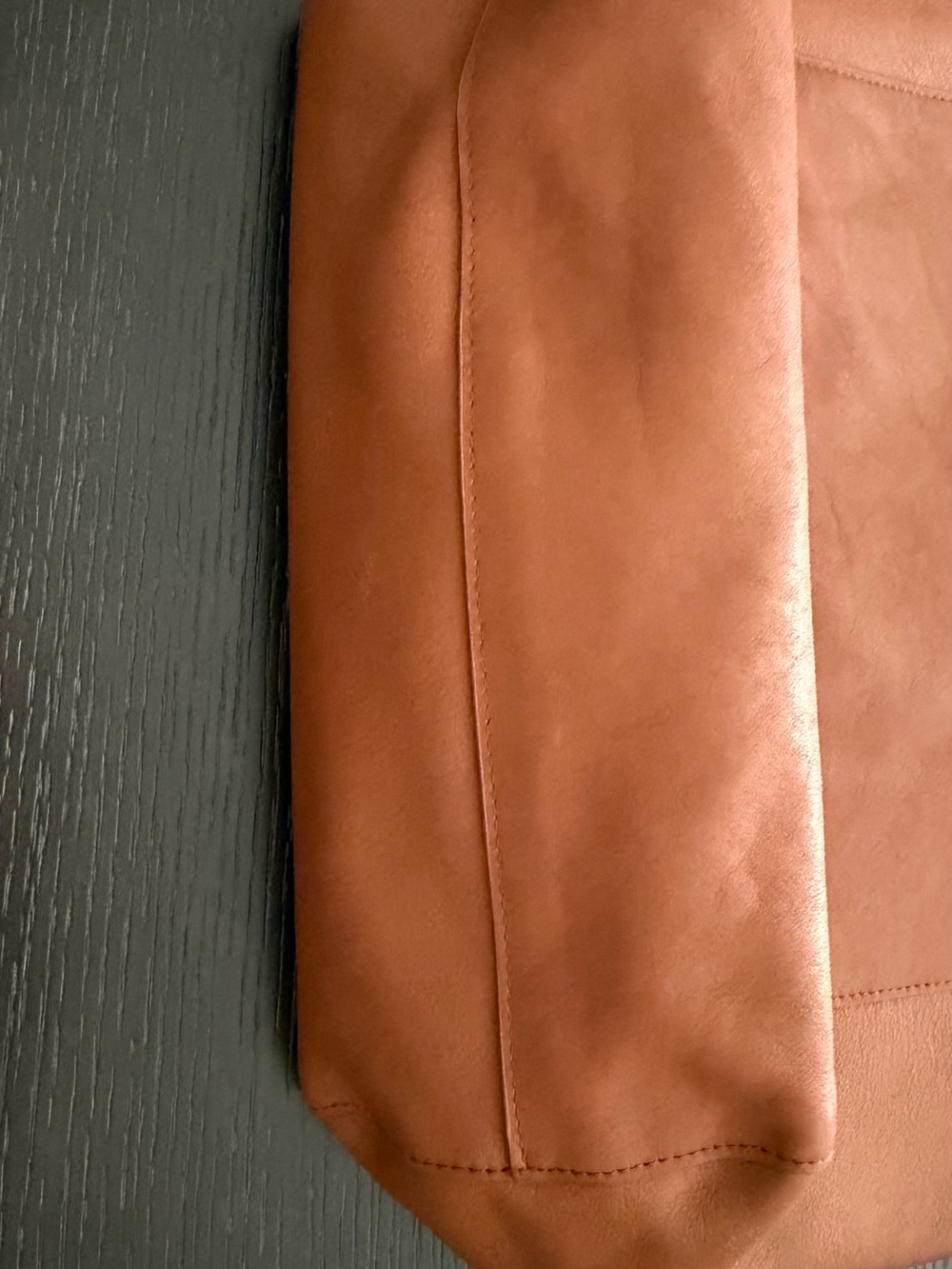 J. Crew Brown Leather Tote with Matching Pouch - Picture 5 of 6